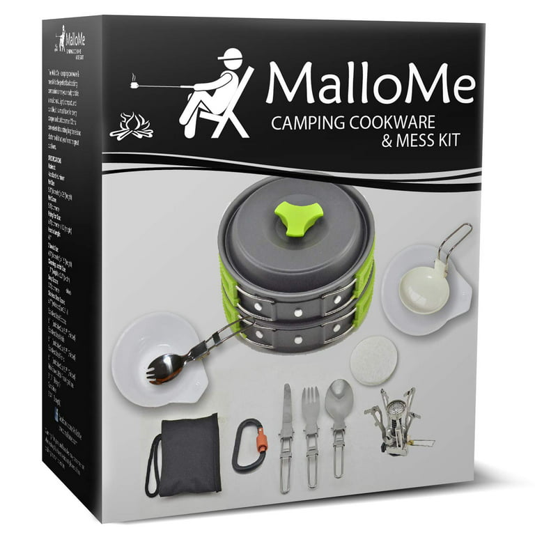 10 Piece Camping Cookware Mess Kit – MalloMe