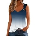 thumbnail image 1 of Plebaso Débardeur Dégradé Femme Sans Manches Col Rond T-Shirts Tee Décontracté Imprimé 2025 Ample Mode T-Shirts, 1 of 2
