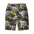 thumbnail image 4 of Lsque Mens Swim Trunks White Retro Off-Road Vehicle Pattern - Bathing Suit Compression Liner - Beach Swim Shorts Swimwear - (S-3XL) - Stretch Quick Dry -Large, 4 of 9