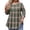 Navy, variant on TQWQT Plus Size Women's Plaid Tunic Top 3/4 Sleeve Affordable Soft Blouse High-Low Hem for Leggings Daily Errands L