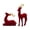 Red, variant on 2Pcs Christmas Reindeer Figurines Decorations Resin Sitting & Standing Deer Statues Elk Figurine for Home Table Decor Wine Cabinet
