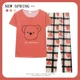 thumbnail image 3 of Ropa de dormir fina de manga corta para mujer, conjunto de ropa para el hogar con estampado de dibujos animados, holgado y cómodo, pantalones incluidos, estilo bonito, verano, 3 of 5