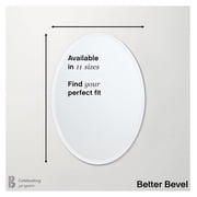 Better Bevel Frameless Oval Mirror, 24 x 36 Bathroom Wall Mirror w/Beveled Edge