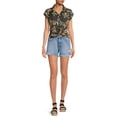 thumbnail image 2 of No Boundaries Juniors' Elastic Back Denim Shorts, 2 of 5