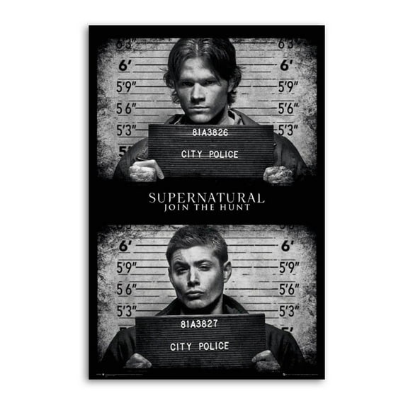 Supernatural - Black And White Poster (2) Home Decor Poster Wall Art Hanging Picture Print Bedroom Decorative Painting Posters Room Aesthetic 12x18inch(30x45cm)