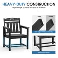 thumbnail image 5 of MUCHENGHY Set of 2 HDPE Patio Dining Chairs, Heavy-Duty Outdoor Armchairs, Black, 5 of 8