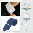 thumbnail image 3 of Uxcell Gemelos, Clip de Corbata Inicial y Conjunto de Gemelos para Hombres Clásico de Cobre, Letra A(Tono Plateado), 3 of 6