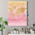 thumbnail image 4 of Gold Glitter World Map Canvas Print/Wall Art， Suitable for Living Room， Bedroom， Office， Bathroom， and TravelThemed Decor., 4 of 8