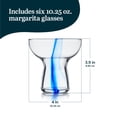 thumbnail image 2 of Libbey Blue Ribbon Stemless, Margarita Glasses, Artisan-Inspired, Elegant Margarita Glass Set of 6, Lightweight Mexican Glassware for Parties and More, 2 of 3