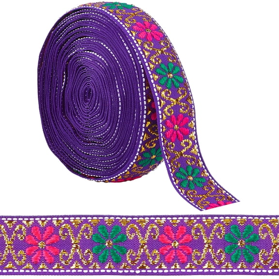 7M Flat Ethnic Style Polyester Ribbon Jacquard Ribbon Tyrolean Ribbon ...
