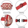 thumbnail image 5 of Red Christmas Patchwork Pattern Cute Fanny Packs for Women,Travel Waterproof Crossbody Fanny Bags Waist Purse for Women Anti Theft Adjustable Strap for Running Travel Cycling, 5 of 6