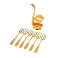 thumbnail image 1 of Metal Swan Dinnerware Set, Swan Base Holder Coffee Dinnerware Set Gold Elegant Hand Crafted Innovative  For Coffee Shop, 1 of 8