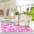thumbnail image 5 of Dish Drying Mat Kitchen Pad Large Counter Absorbent Dish Mats Drainer Roses and Bows, 5 of 8