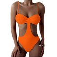thumbnail image 1 of Traje de baño de una pieza para mujer a la moda, sin cables, con almohadilla, conjunto de Bikini Sexy sólido Fridja  nalpqowj61970, 1 of 9