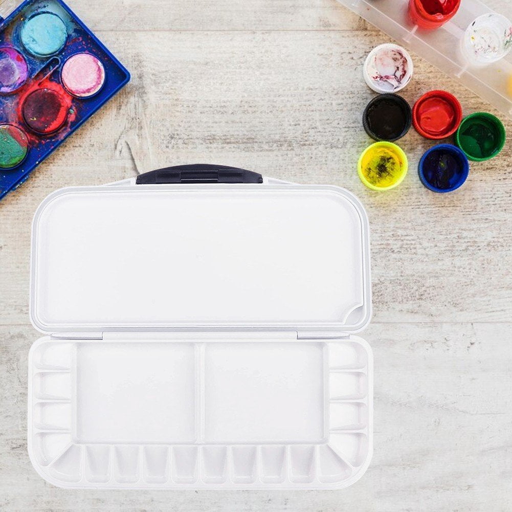 18 Wells Paint Storage Box, Empty Watercolor Palette Folding Paint Case With Cover Painting Palette For Watercolor Gouache Acrylic