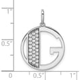 thumbnail image 4 of 14K White Gold Gatsby Diamond Initial G Charm (Width 17.81) - Jbsp, 4 of 5