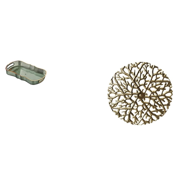 Bandeja de almacenamiento,Bandeja rectangular para servir,bandeja para postres y frutas de cocina,Escultura para colgar en la pared,Decoración de pared de metal para sala de estar,dormitorio y