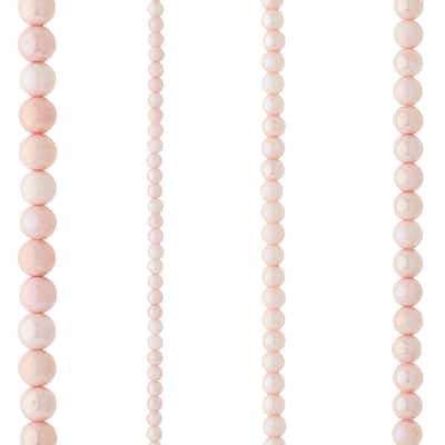 12 Pack: Pink Marble Glass Round Beads by Bead Landing