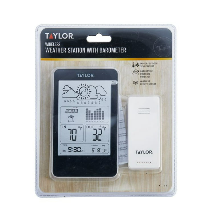 Wireless Indoor and Outdoor Thermometer with Barometer – Taylor USA