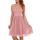 thumbnail image 2 of Gibobby Vestidos de fiesta elegantes Vestido largo de encaje de dama de honor de dama de honor de boda formal sin mangas para mujer(Rosa,M), 2 of 4