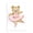 Ballerina Teddy Bear Tutu Floral, variant on Teddy Bear Ballet Tutu Canvas Wall Art, design by Amy Hall