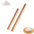 thumbnail image 1 of Rodillo Para Masa, 2 Rodillos de Repostería de Madera de Haya, 25 cm y 30 cm, Ideal para Amasar Pizza, Pasteles, Galletas y Fondant, Superficie Lisa y Fácil de Limpiar, 1 of 4