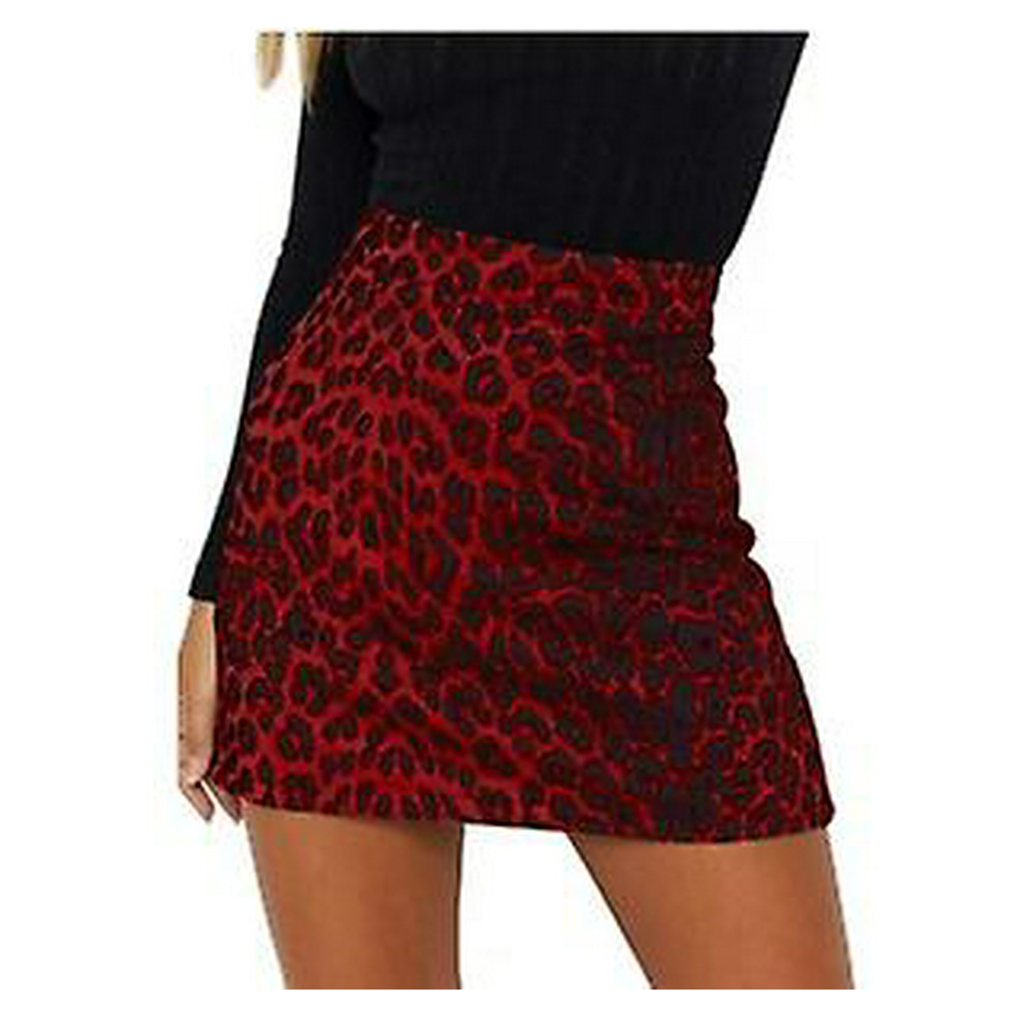 Women s Leopard Print High Waist Zipper Mini A line Short Skirt
