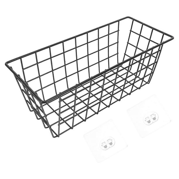 Hanging Basket 1Pcs Black Wall Storage Organizer with Iron Build Suitable for Storing Things