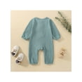 thumbnail image 3 of Cenuakty Baby Boys Girl Romper, Long Sleeve Round Neck Chest Buttons Loose Crotch Button Romper, 3 of 9