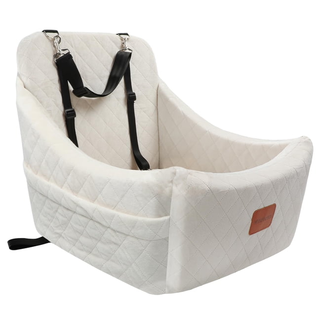 Asiento de coche Wooaidagg para perro de tamaño mediano, color beige