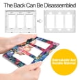 thumbnail image 4 of Yayeee Rocker Switch Wall Plate 3-Gang 6.5"x4.6" Home Decorative Outlet Cover, Serene Floral Pattern, 4 of 6