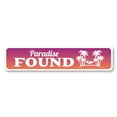 thumbnail image 2 of Paradise Found Novelty Sign, Metal Wall Decor - 4x18 inches, 2 of 4