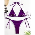 thumbnail image 4 of Traje baño piezas para mujer Traje baño color sólido Traje baño sexy sin espalda, 4 of 5