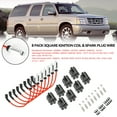 thumbnail image 4 of 8 Pack Square Ignition Coil & Spark Plug Wire For Chevy GMC 4.8L 5.3L 6.0L 8.1L, 4 of 7
