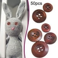 thumbnail image 3 of Ruanlalo 50Pcs Button 4 Holes Non-burr Wood Decorative Wooden Buttons for Crafting 10mm, 3 of 6