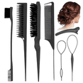 thumbnail image 1 of Kit Cepillos Y Peines Peinado Cabello Pinza Peluquería 7 Pzs, 1 of 9