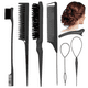 thumbnail image 1 of Kit Cepillos Y Peines Peinado Cabello Pinza Peluquería 7 Pzs, 1 of 9