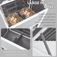 thumbnail image 4 of YODOLLA Large Wooden Chicken Coop with Nesting Boxes,  Fits 6-8 Chickens in Gray, 4 of 7