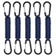 thumbnail image 1 of Uxcell 5-Pack Llavero de Paracord Trenzado con Clips, Clips de Cordón de 7.9 Pulgadas, Gancho Duradero para Mochilas, Botellas de Agua para Camping/Senderismo/Pesca/Viajes [Azul Marino], 1 of 1