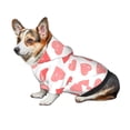 thumbnail image 7 of Honeii Pink Hearts1 Print Small Dog Hoodies Pet Hooded Sweatshirts Fall Winter Puppy Cat Sweaters Warm Clothes for Small Dogs Outfits Costume-XX-Large, 7 of 7