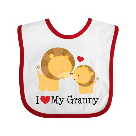 Inktastic I Love My Granny Boys or Girls Baby Bib