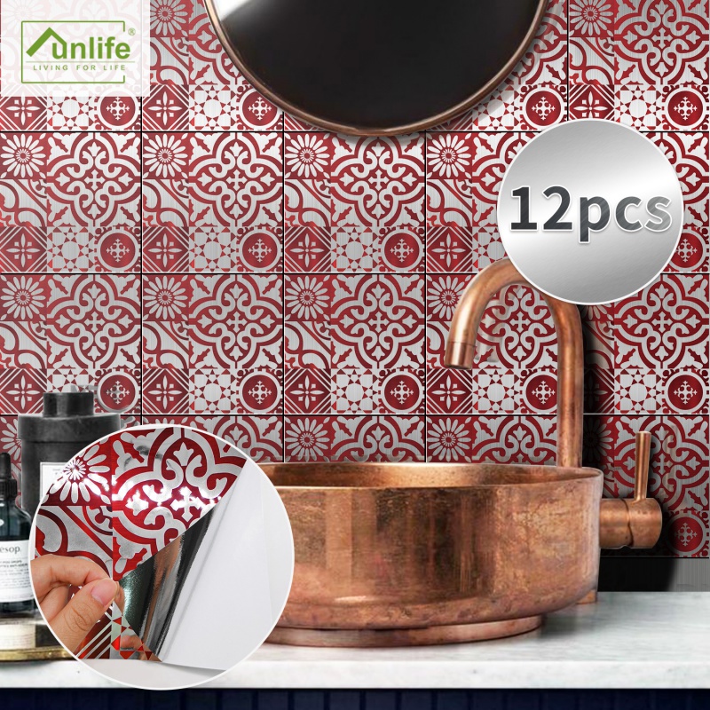 Clearance! Peel and Stick Tile Backsplash,12Pack of 6x6inches for Kitchen Backsplash, Bathroom