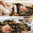 thumbnail image 5 of 70x55 Inches Glow in The Dark Blanket Cozy Throw Camping Blankets for Home and Outdoor Use Vintage-inspired Floral Pattern, 5 of 8