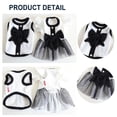 thumbnail image 2 of Small Dog Dress,Cute Dog Wedding Dresses with Bow, Black Tutu Lace Pet Princess Dress, Dog Dance Skirt Costume Camp Party Dress XL Skirt, 2 of 7