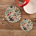 thumbnail image 2 of Flowers Of Rabbits Trivet Mats Pot Holders Cotton Woven Non-Slip Heat Resistant for Hot Pots Pans Pats for Cooking Baking Set of 2, 2 of 7