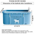 thumbnail image 3 of ALORHARDRO Large Portable Bathtub Portable Ice Bathtub Hot Bathtub Eco-Friendly Bathtub Adults with Accessories Kit,Thickening with Thermal Foam to Keep Temperature, No Cover, 3 of 10