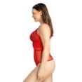 thumbnail image 2 of PARFAIT Women's Mia Dot Bodysuit - Racing Red - 2X Plus, 2 of 3