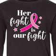 thumbnail image 4 of Inktastic Breast Cancer Awareness Her Fight is Our Fight Long Sleeve Youth T-Shirt, 4 of 5