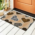 thumbnail image 1 of DouZhe Hearts Leopard Tiger Zebra Texture Rugs Doormat, Non-Slip Machine Washable Carpets Floor Door Mat , 36" x 24", 1 of 7