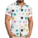 thumbnail image 1 of TaTaai Men's Valentine's Day Print Shirt, Short Sleeve Button Down Casual Blouse, Romantic Gift Top Gift, 1 of 5